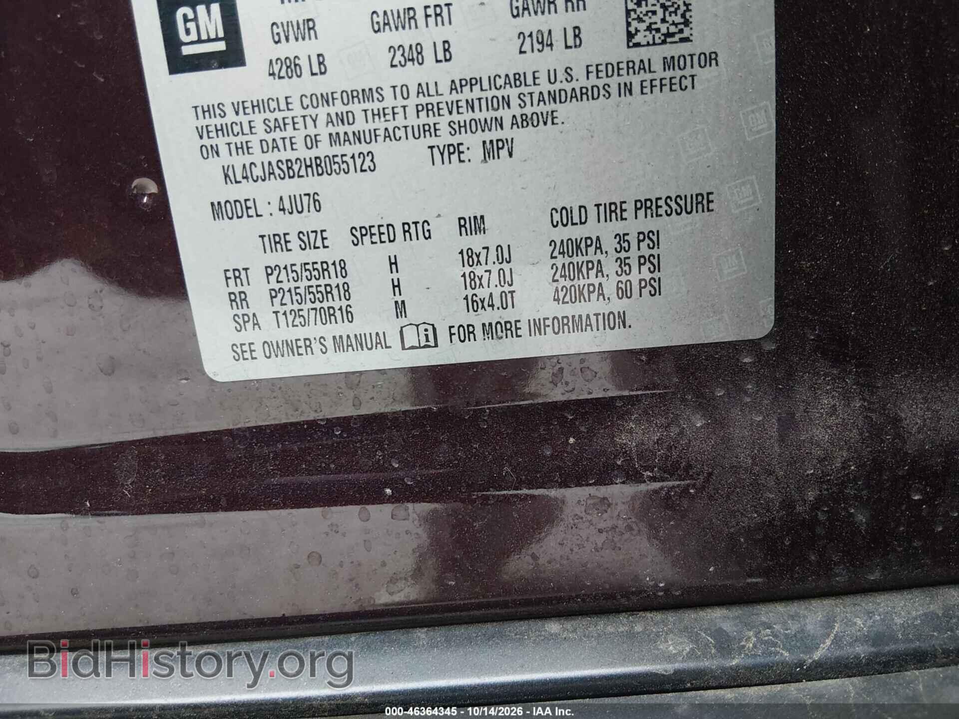 2017 BUICK ENCORE - VIN: KL4CJASB2HB055123 - Фото 9