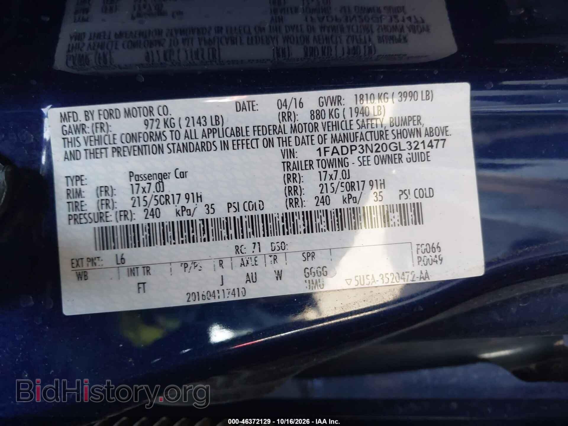 2016 FORD FOCUS - VIN: 1FADP3N20GL321477 - Photo 9