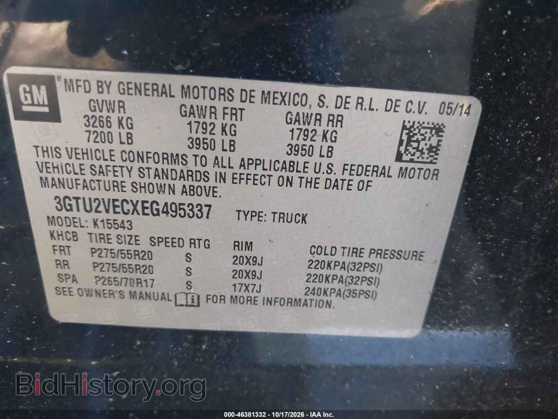 2014 GMC SIERRA 1500 - VIN: 3GTU2VECXEG495337 - Photo 9