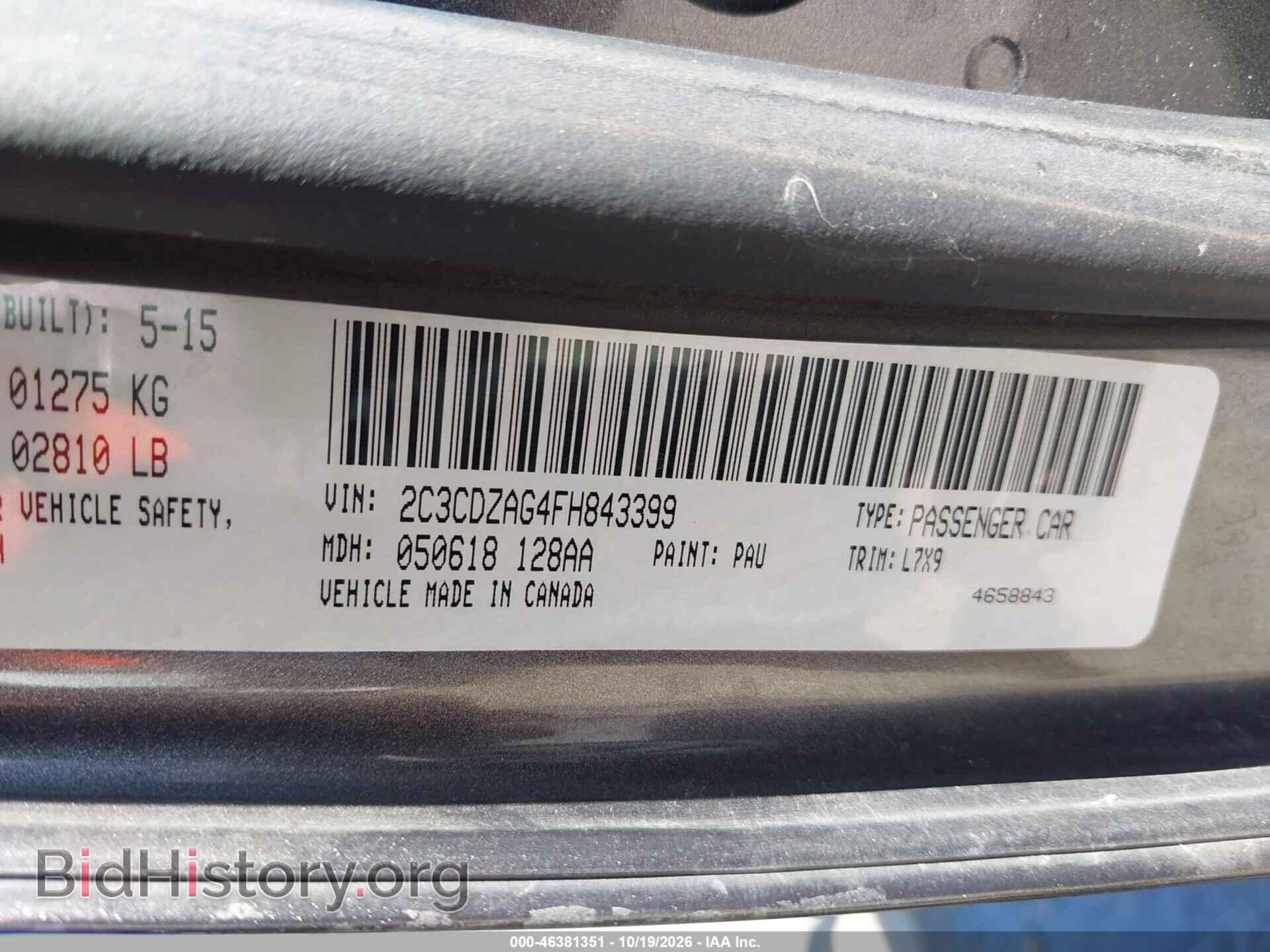 2015 DODGE CHALLENGER - VIN: 2C3CDZAG4FH843399 - Photo 9