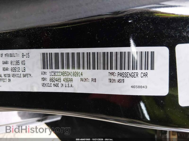 2016 Chrysler 200 (VIN 1C3CCCAB5GN102014) — photo 9 of 11