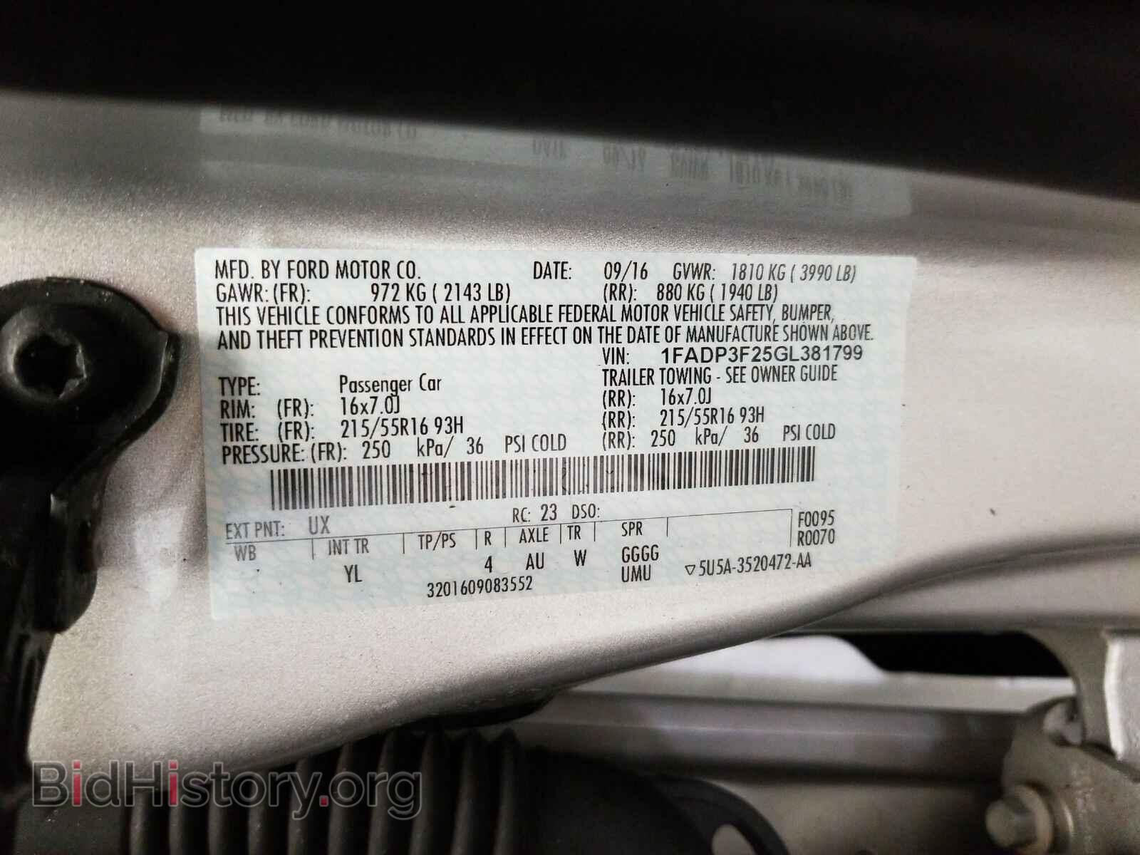 2016 Ford Focus - VIN: 1FADP3F25GL381799 - Фото 14
