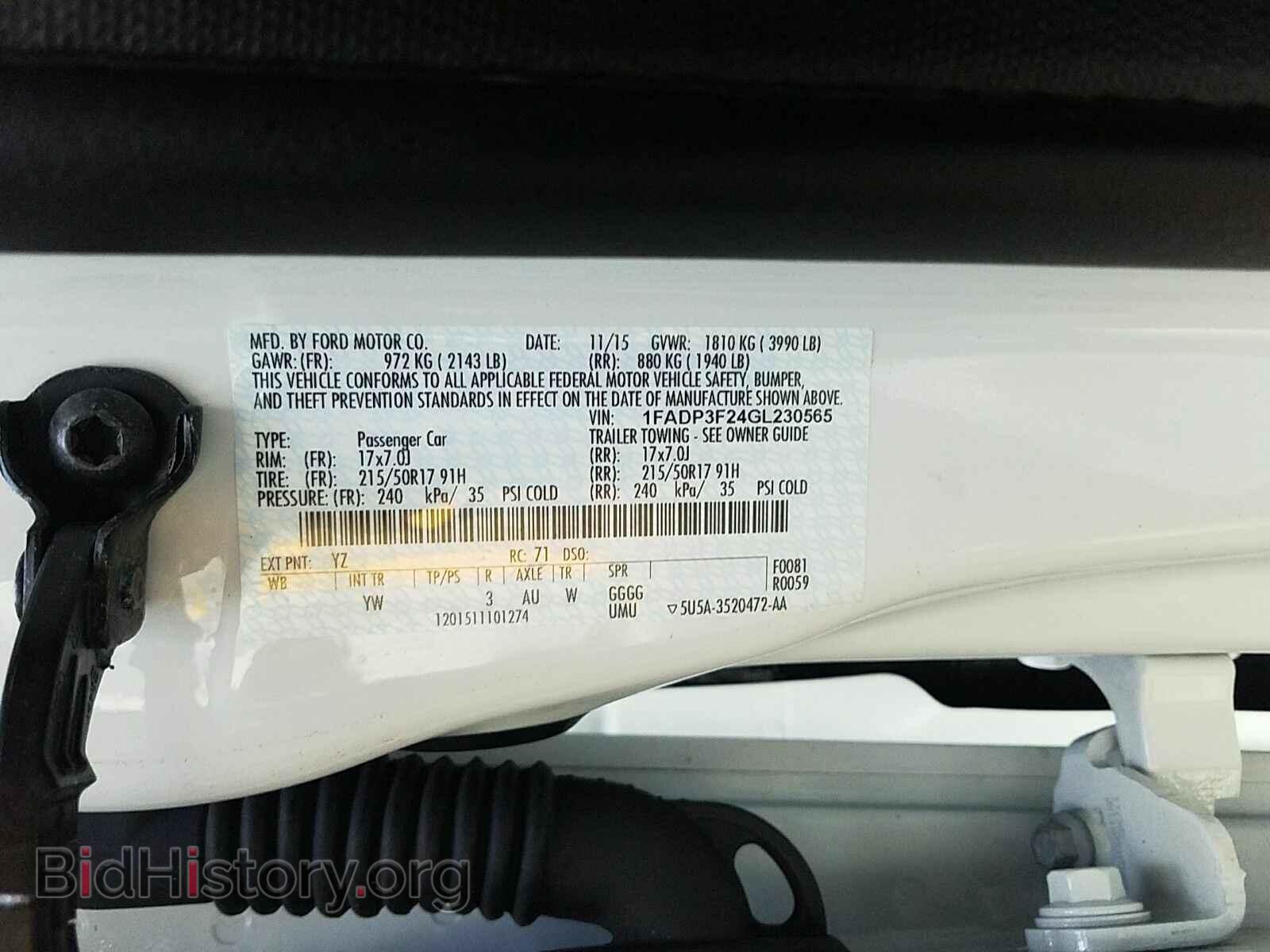 2016 Ford Focus - VIN: 1FADP3F24GL230565 - Фото 6