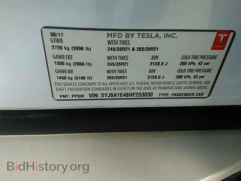 2017 Tesla Model S - VIN: 5YJSA1E48HF203030 - Photo 6