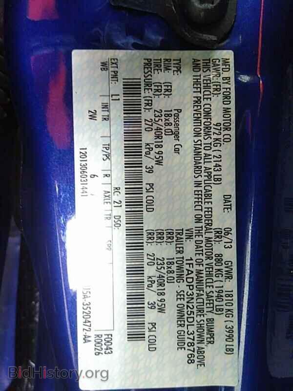 2013 Ford Focus - VIN: 1FADP3N25DL378768 - Фото 6