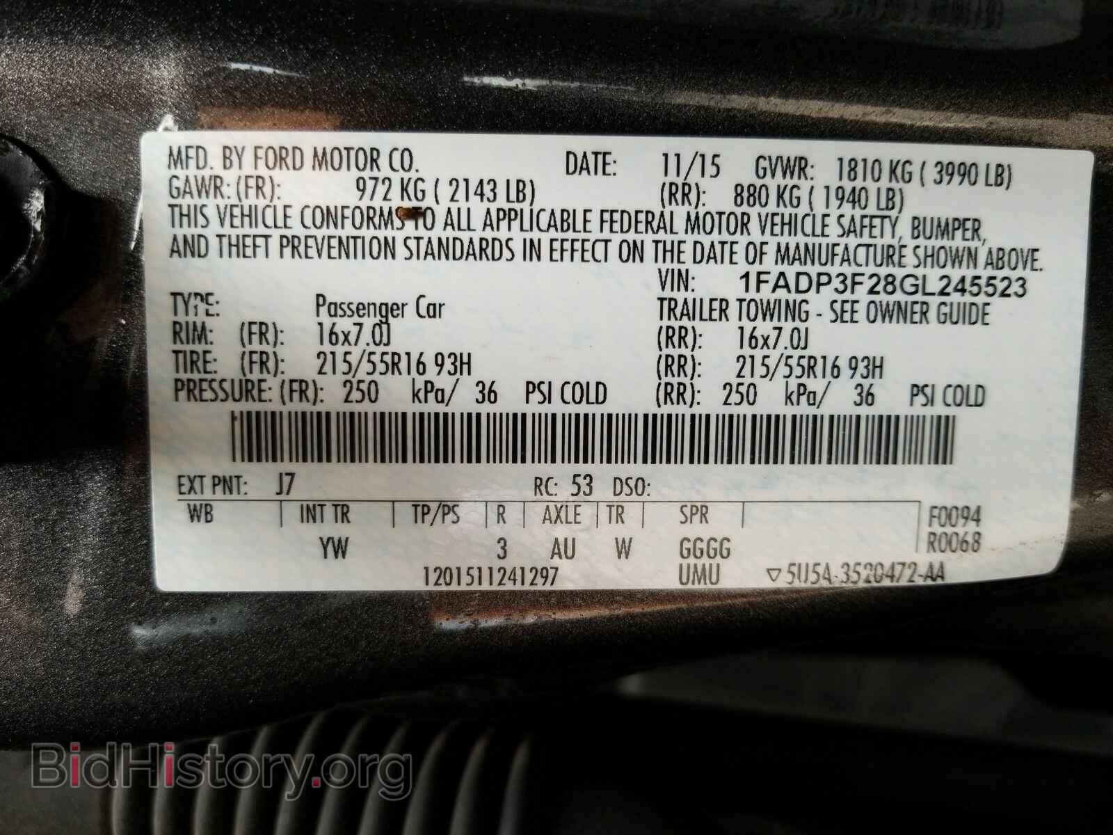 2016 Ford Focus - VIN: 1FADP3F28GL245523 - Фото 6