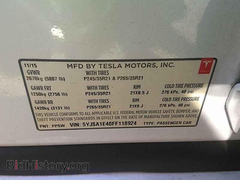 2015 Tesla Model S - VIN: 5YJSA1E40FF118924 - Фото 6