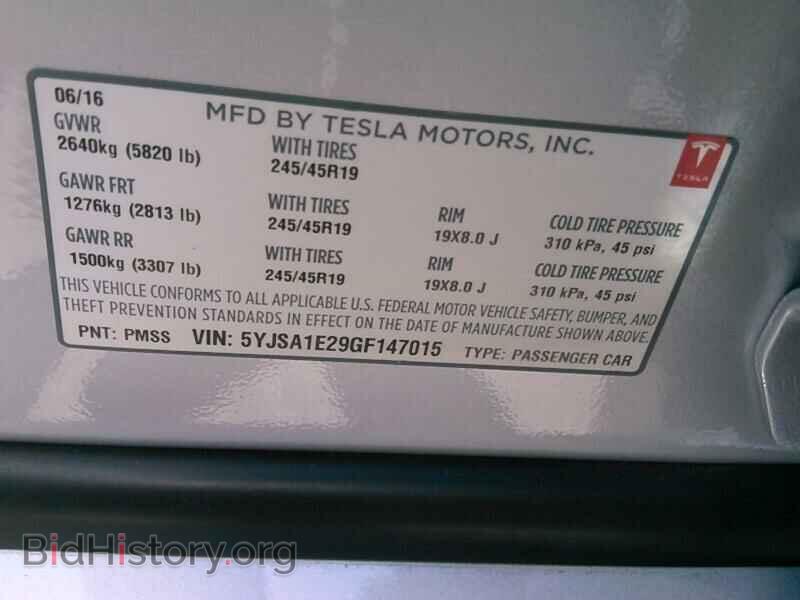 2016 Tesla Model S - VIN: 5YJSA1E29GF147015 - Фото 6