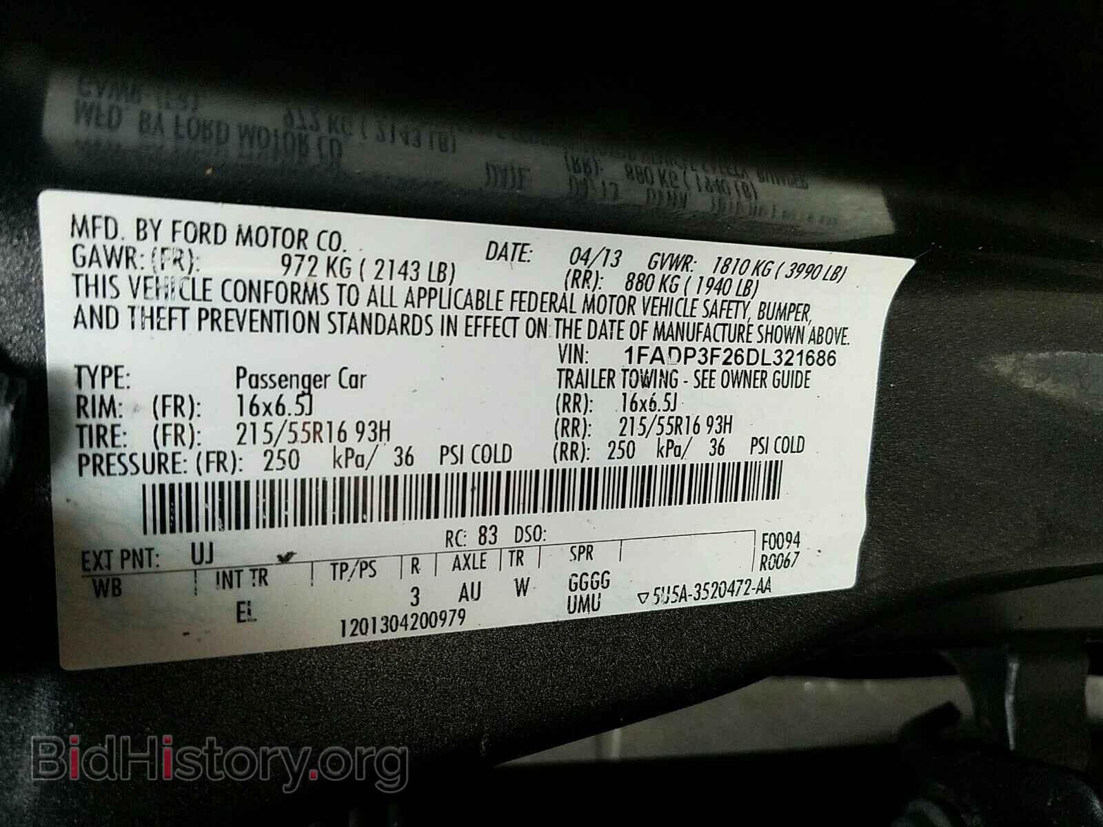 2013 Ford Focus - VIN: 1FADP3F26DL321686 - Фото 6