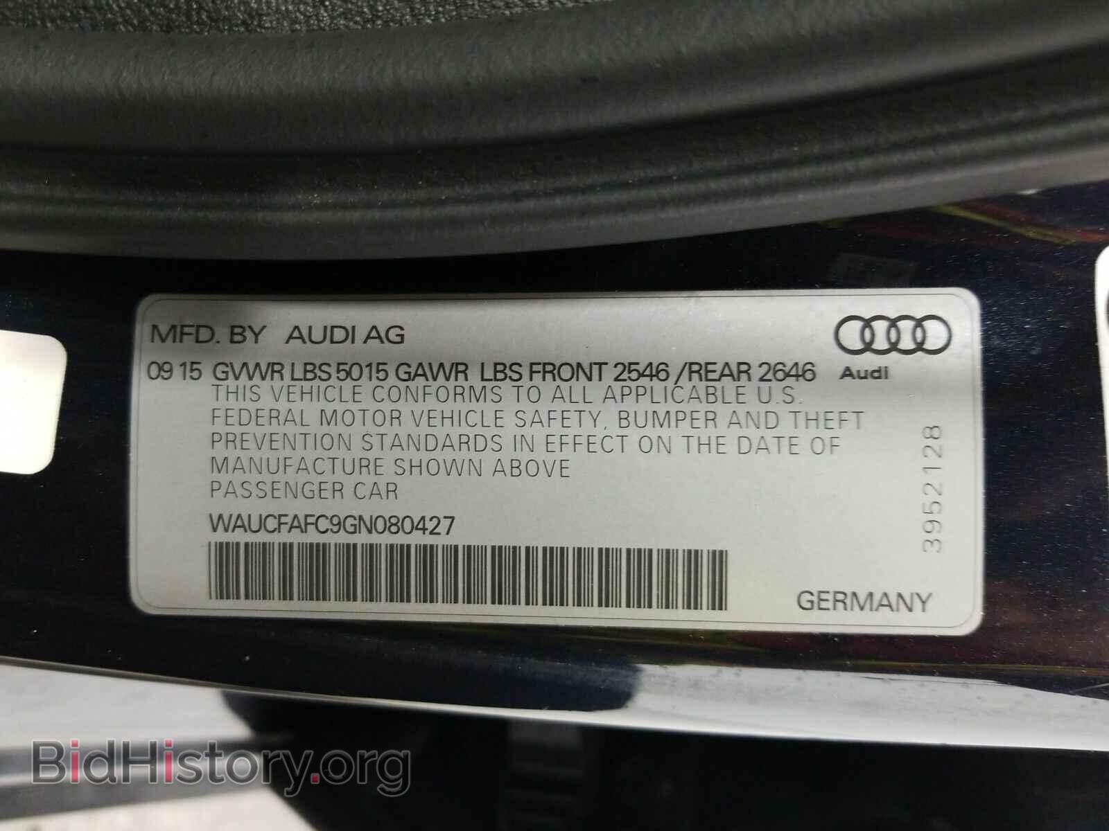 2016 Audi A6 - VIN: WAUCFAFC9GN080427 - Фото 15