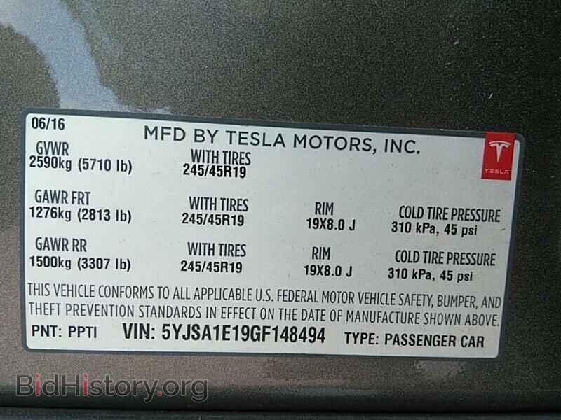 2016 Tesla Model S - VIN: 5YJSA1E19GF148494 - Фото 6