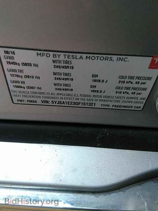 2016 Tesla Model S - VIN: 5YJSA1E23GF151321 - Фото 6