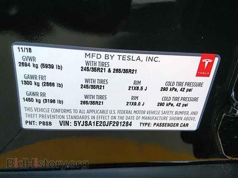 2018 Tesla Model S - VIN: 5YJSA1E20JF291284 - Фото 6