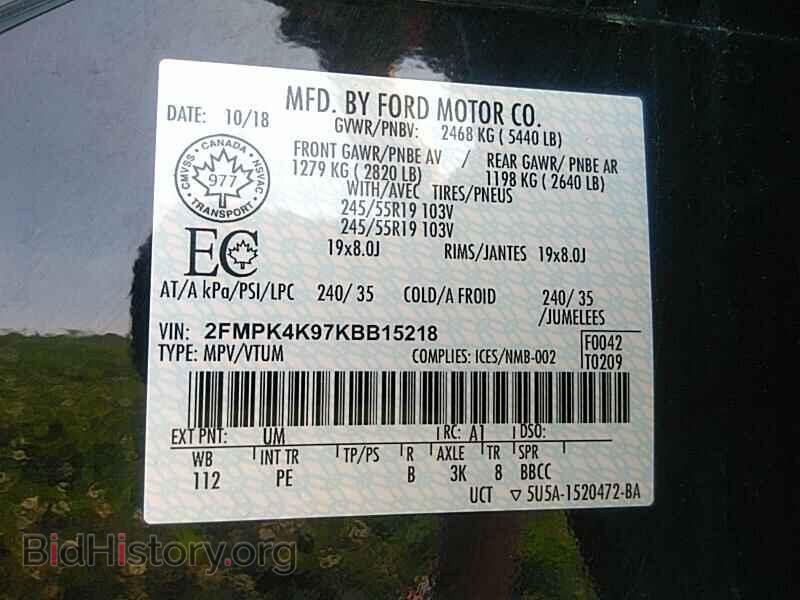 2019 Ford Edge - VIN: 2FMPK4K97KBB15218 - Photo 6