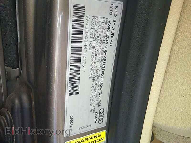 2007 Audi A4 - VIN: WAUDF48H67K017611 - Фото 6