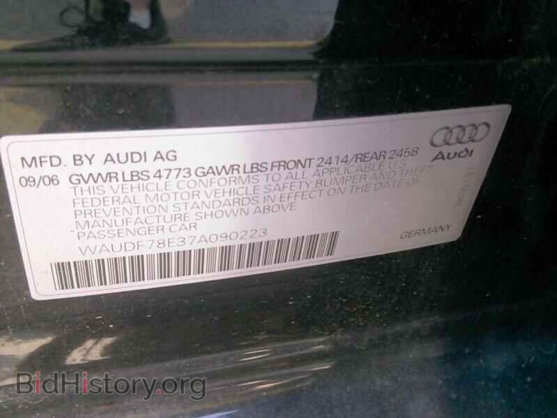 2007 Audi A4 - VIN: WAUDF78E37A090223 - Фото 6