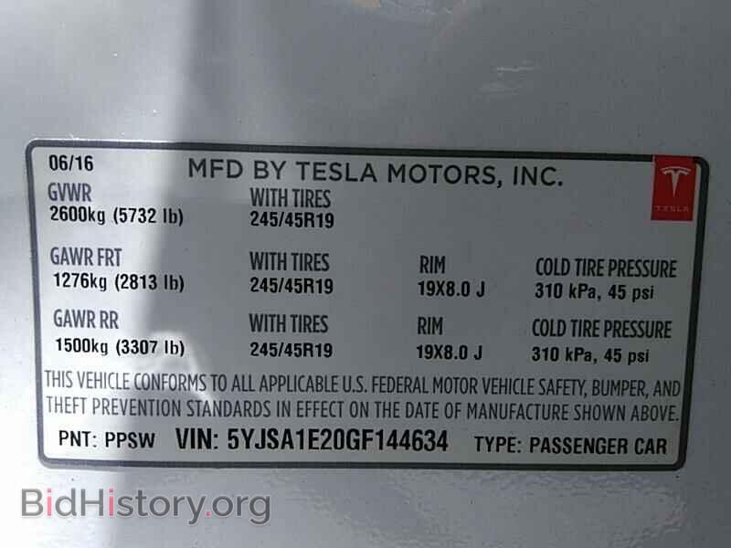 2016 Tesla Model S - VIN: 5YJSA1E20GF144634 - Фото 6