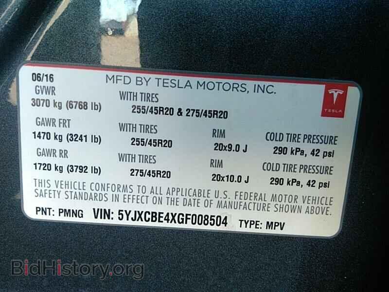 2016 Tesla Model X - VIN: 5YJXCBE4XGF008504 - Фото 6