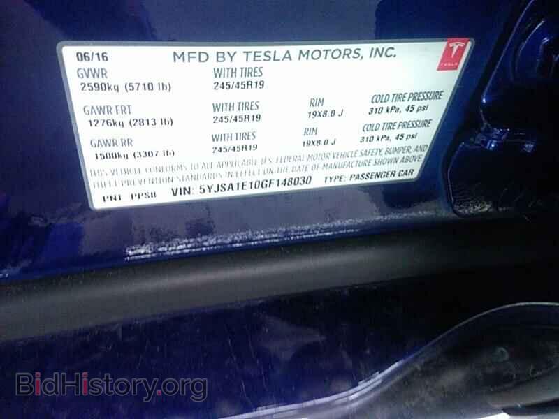 2016 Tesla Model S - VIN: 5YJSA1E10GF148030 - Фото 6
