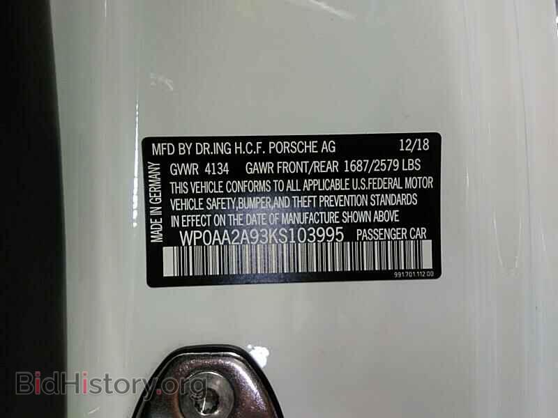 2019 Porsche 911 - VIN: WP0AA2A93KS103995 - Фото 6
