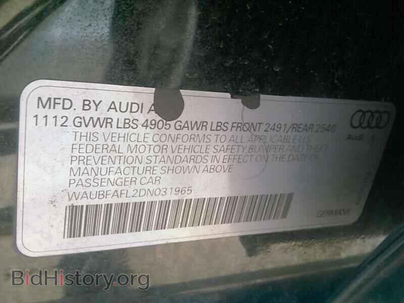 2013 Audi A4 - VIN: WAUBFAFL2DN031965 - Фото 6