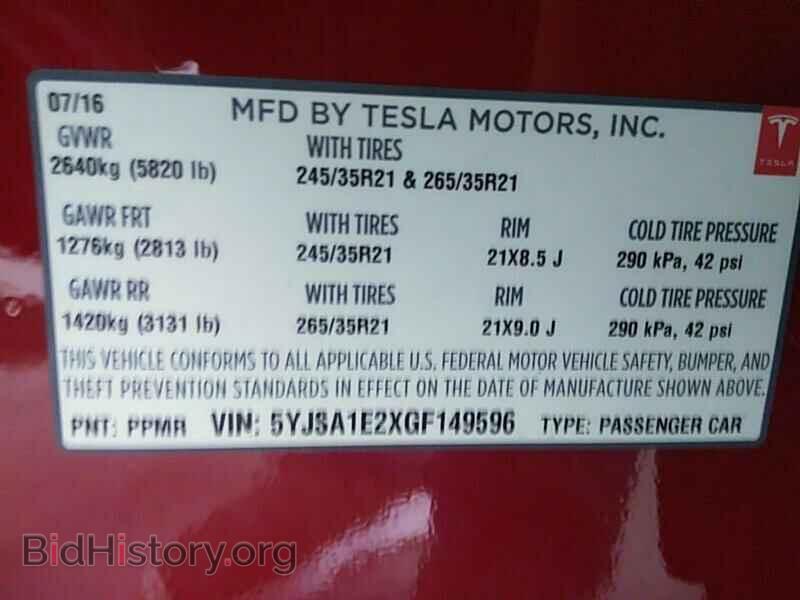 2016 Tesla Model S - VIN: 5YJSA1E2XGF149596 - Photo 6