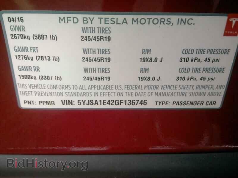 2016 Tesla Model S - VIN: 5YJSA1E42GF136746 - Photo 6