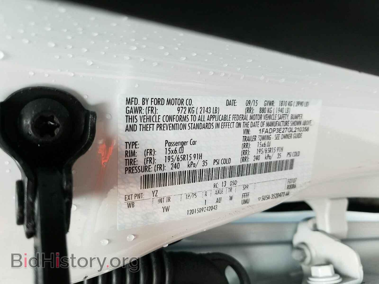 2016 Ford Focus - VIN: 1FADP3E27GL210358 - Фото 6