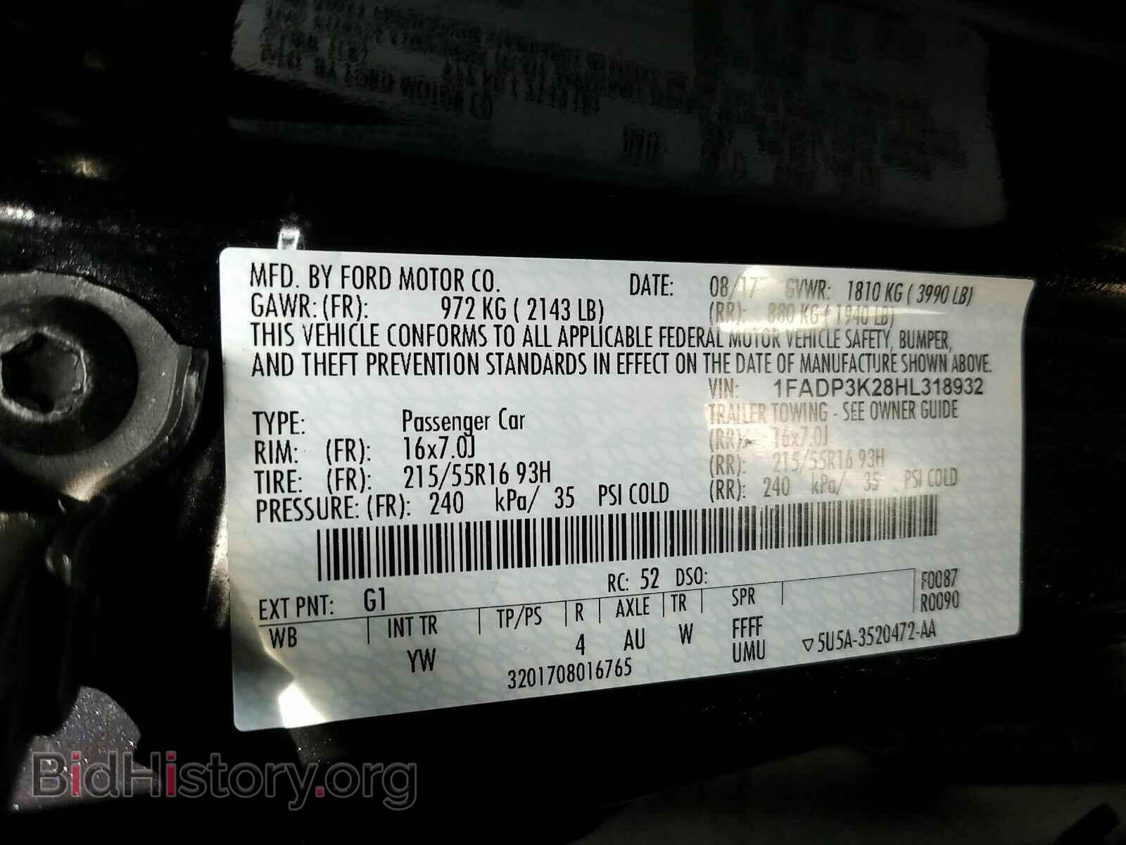 2017 Ford Focus - VIN: 1FADP3K28HL318932 - Photo 6