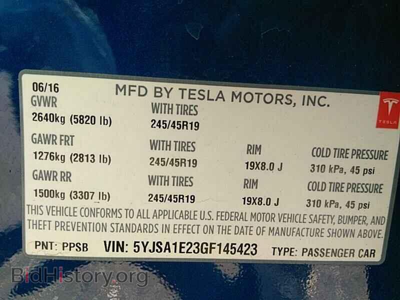 2016 Tesla Model S - VIN: 5YJSA1E23GF145423 - Фото 6