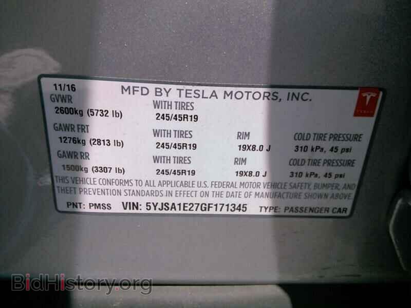 2016 Tesla Model S - VIN: 5YJSA1E27GF171345 - Фото 6