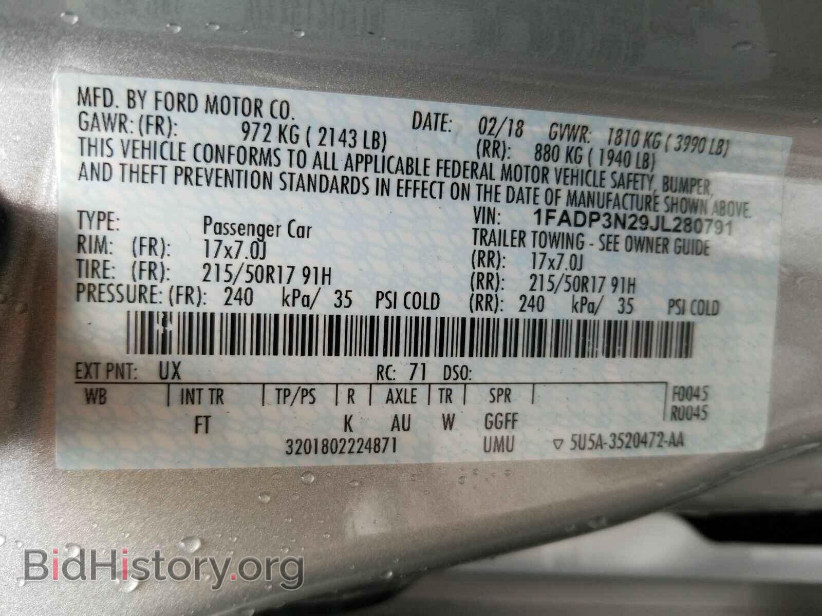 2018 Ford Focus - VIN: 1FADP3N29JL280791 - Photo 6