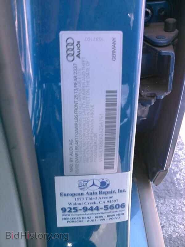 2002 Audi A4 - VIN: WAULT68E62A254751 - Фото 6