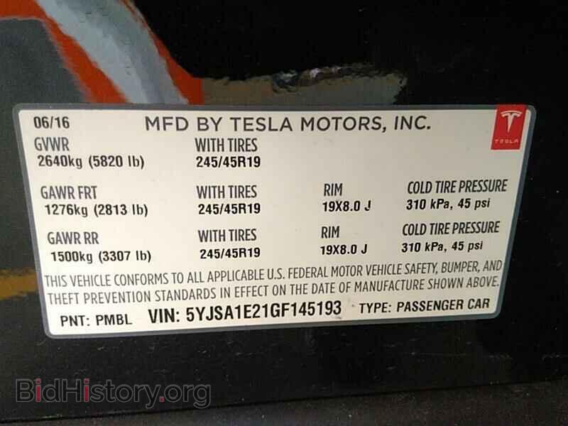 2016 Tesla Model S - VIN: 5YJSA1E21GF145193 - Фото 6