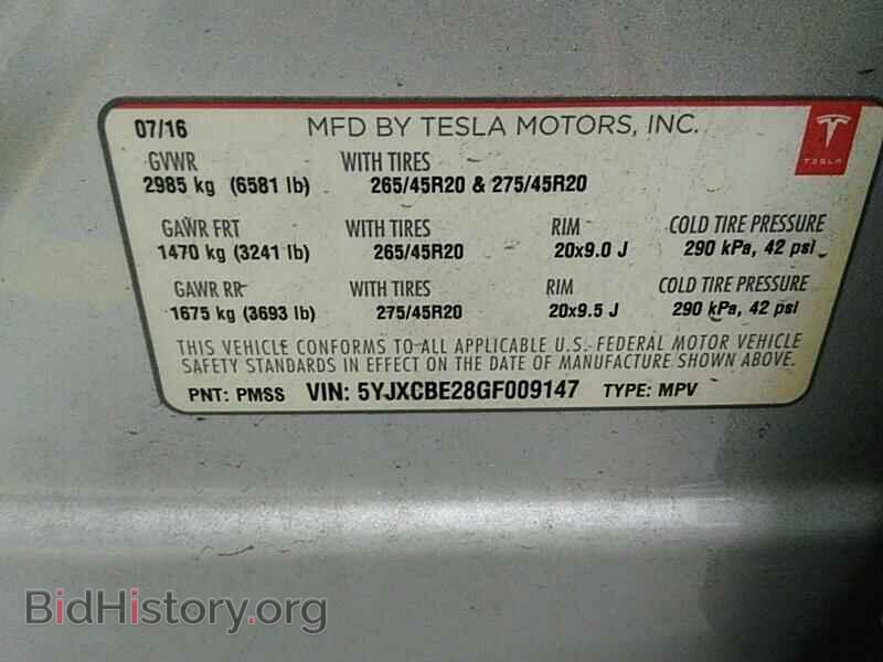2016 Tesla Model X - VIN: 5YJXCBE28GF009147 - Фото 6