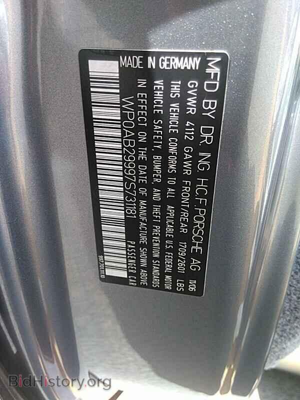 2007 Porsche 911 - VIN: WP0AB29997S731181 - Фото 6