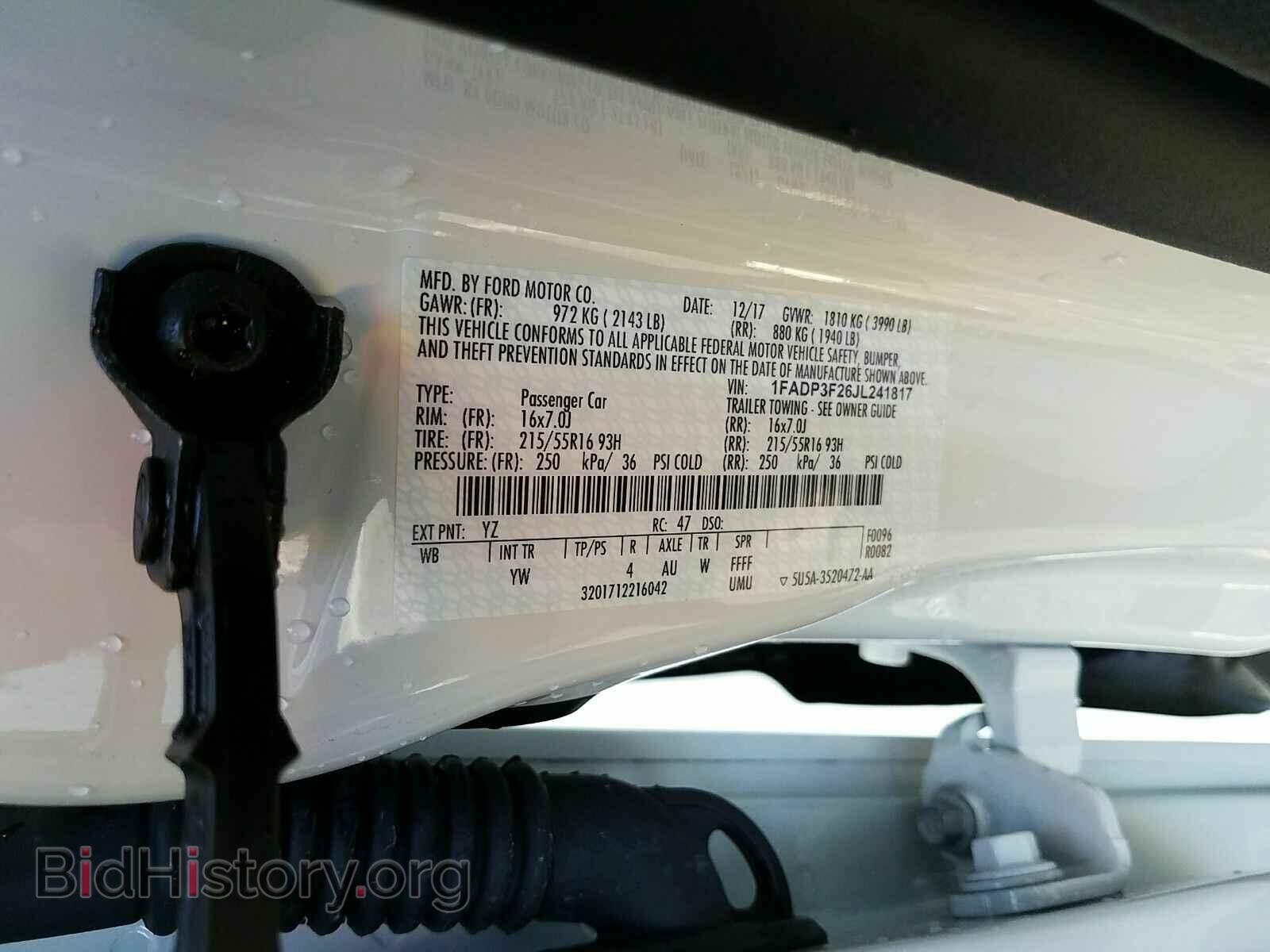 2018 Ford Focus - VIN: 1FADP3F26JL241817 - Фото 6