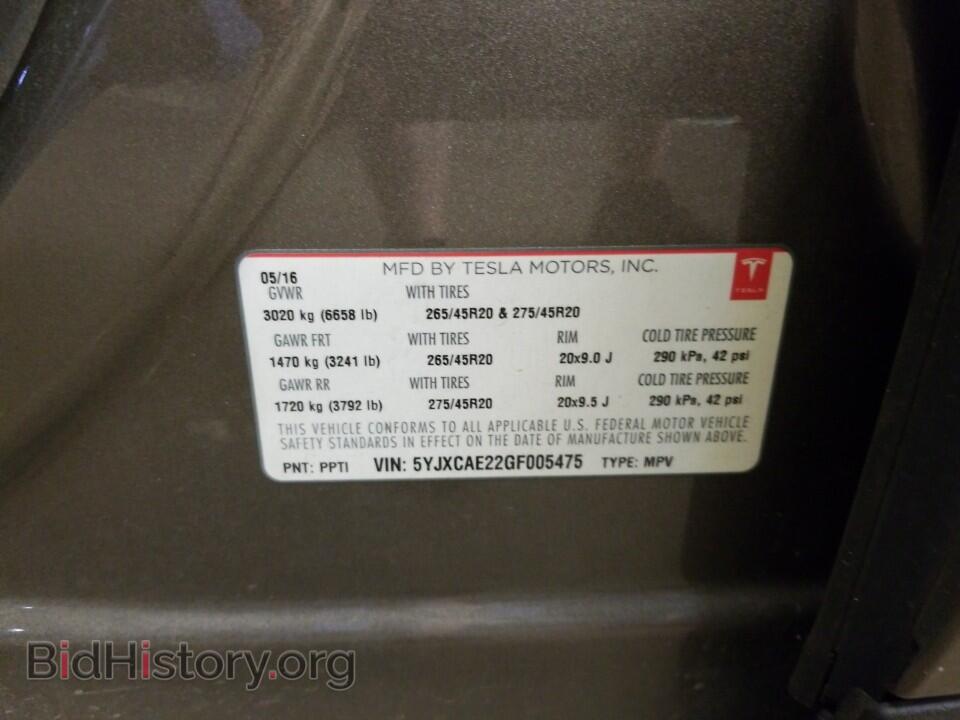 2016 Tesla Model X - VIN: 5YJXCAE22GF005475 - Фото 6