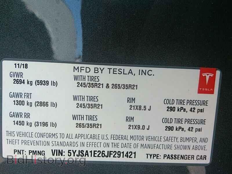 2018 Tesla Model S - VIN: 5YJSA1E26JF291421 - Фото 6