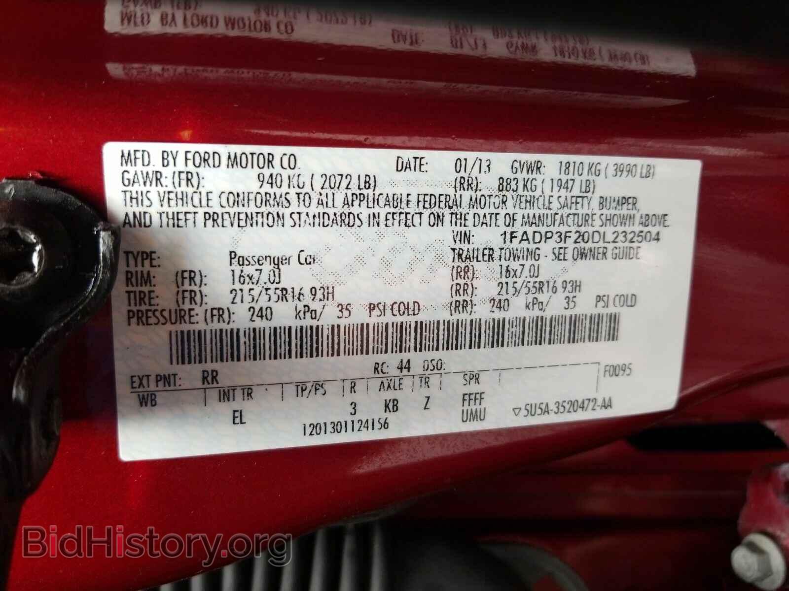2013 Ford Focus - VIN: 1FADP3F20DL232504 - Фото 6