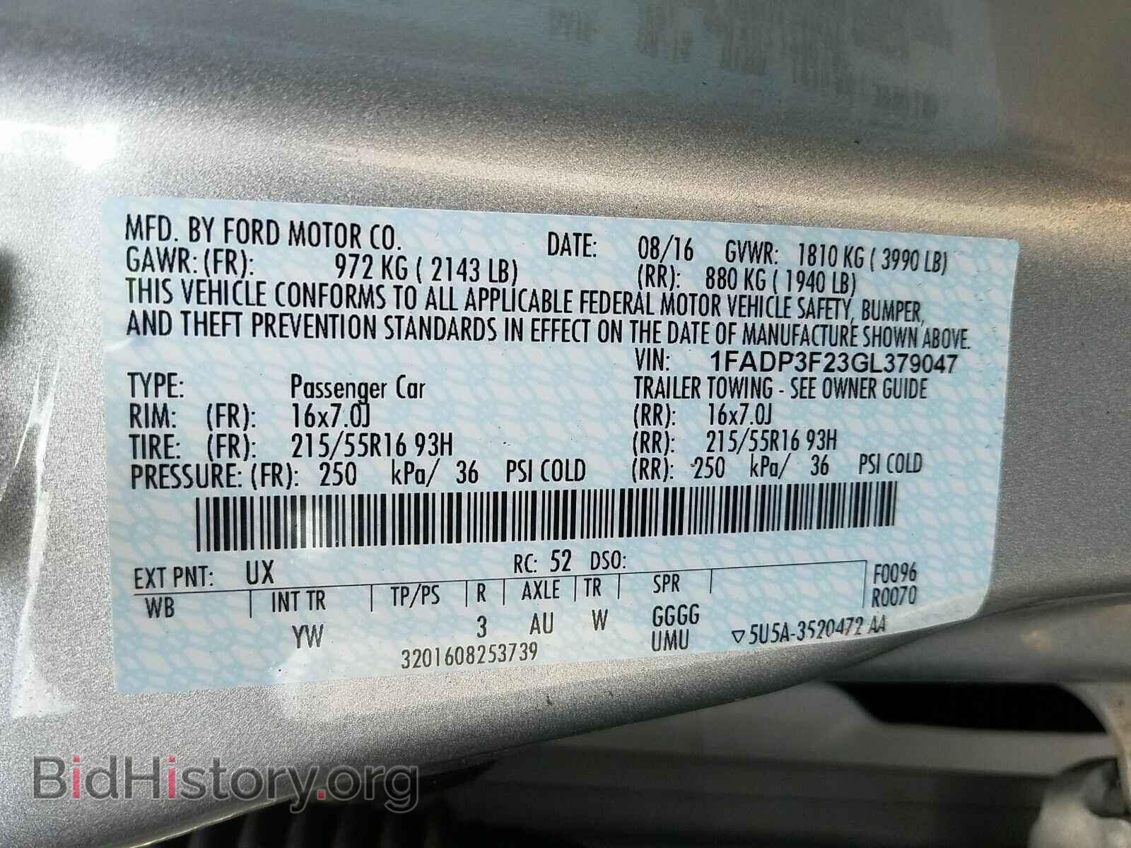 2016 Ford Focus - VIN: 1FADP3F23GL379047 - Photo 6