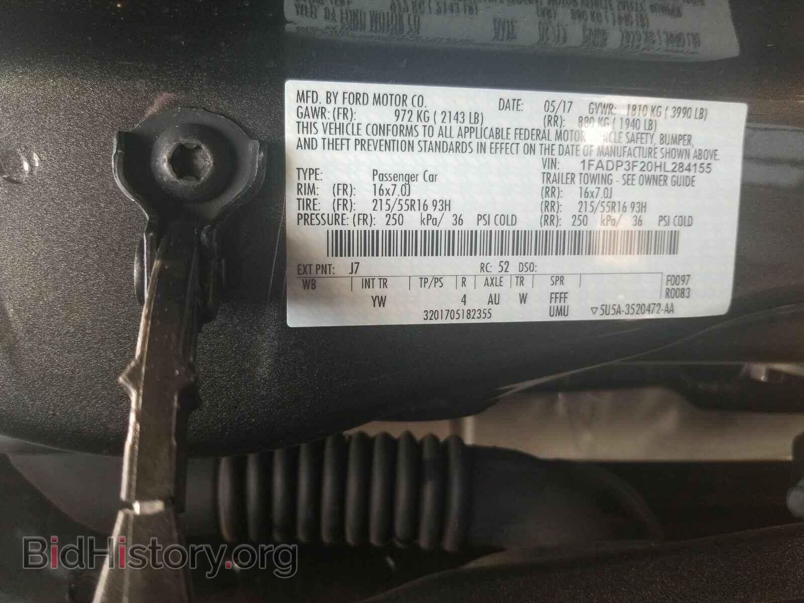 2017 Ford Focus - VIN: 1FADP3F20HL284155 - Фото 6