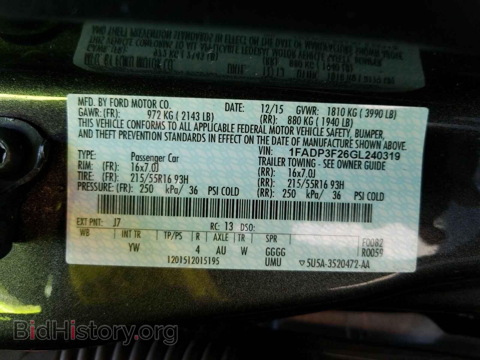 2016 Ford Focus - VIN: 1FADP3F26GL240319 - Photo 6