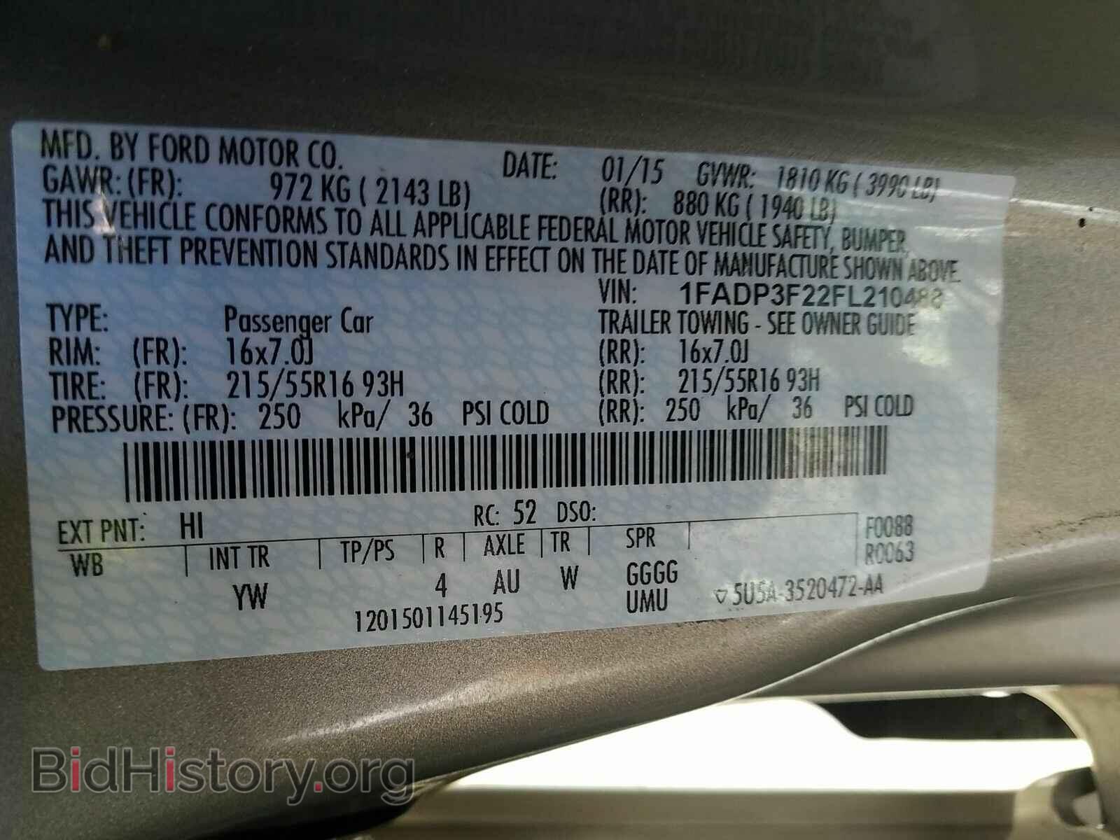 2015 Ford Focus - VIN: 1FADP3F22FL210488 - Фото 6