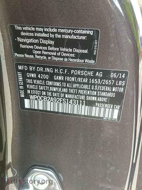 2015 Porsche 911 - VIN: WP0CB2A92FS143111 - Фото 3