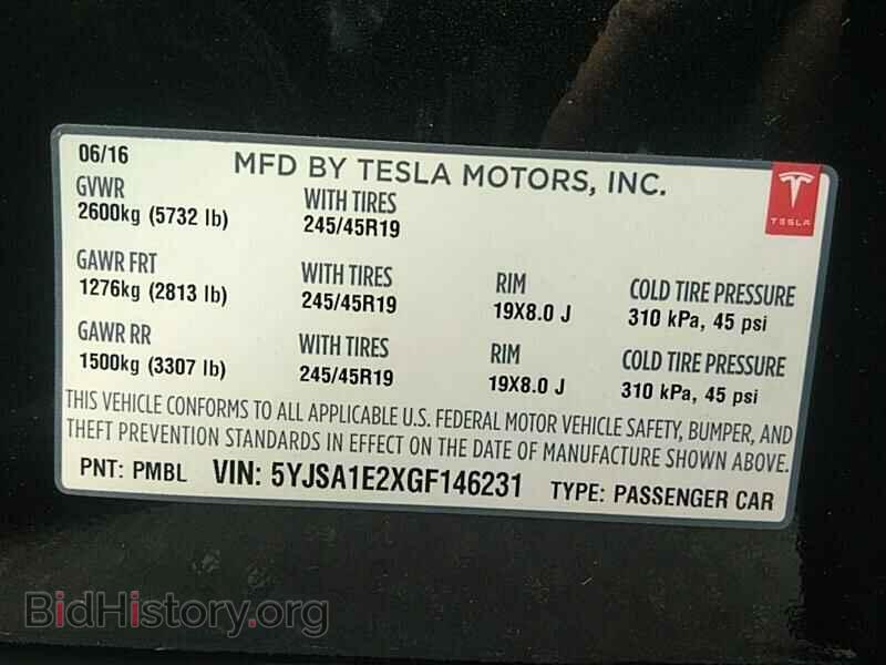 2016 Tesla Model S - VIN: 5YJSA1E2XGF146231 - Photo 6