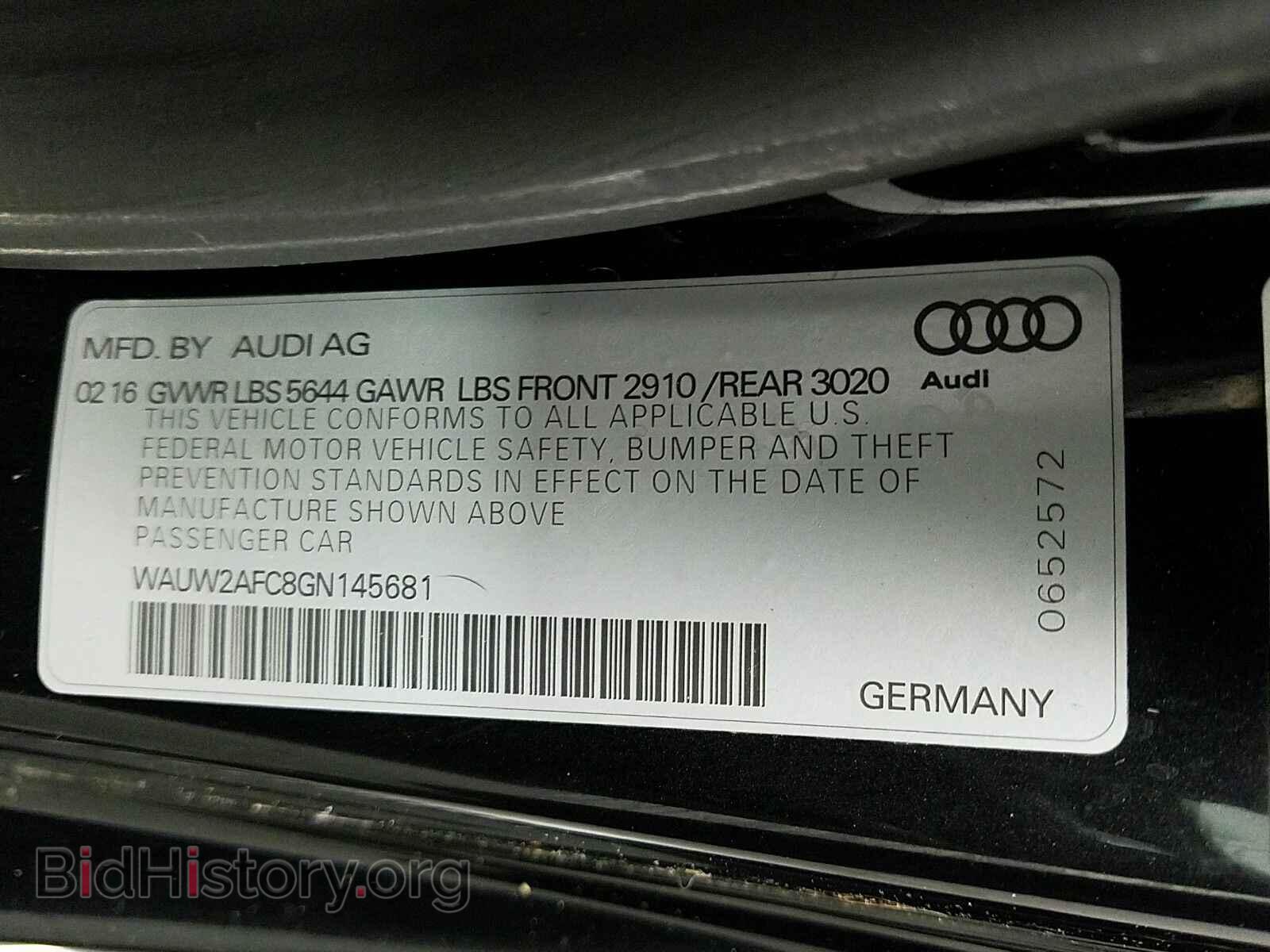 2016 Audi S7 - VIN: WAUW2AFC8GN145681 - Фото 15