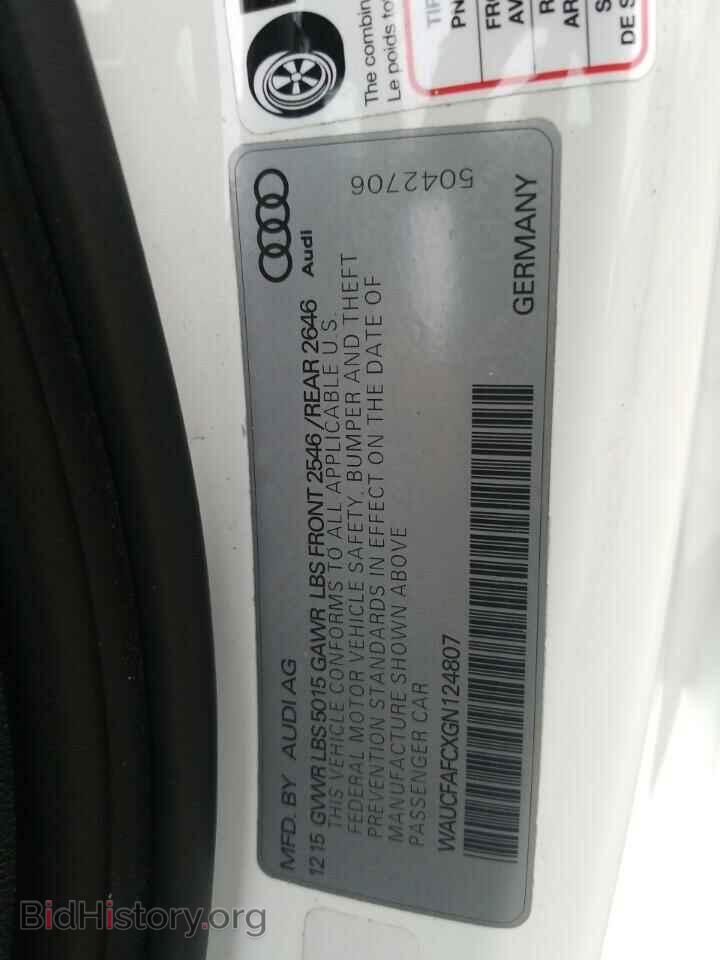 2016 Audi A6 - VIN: WAUCFAFCXGN124807 - Фото 6