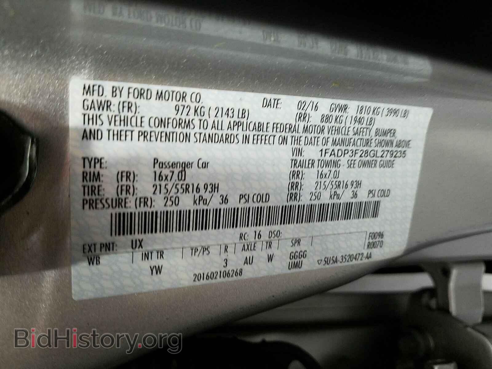 2016 Ford Focus - VIN: 1FADP3F28GL279235 - Photo 6