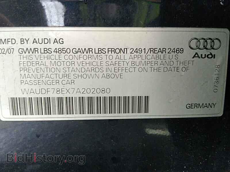 2007 Audi A4 - VIN: WAUDF78EX7A202080 - Фото 6